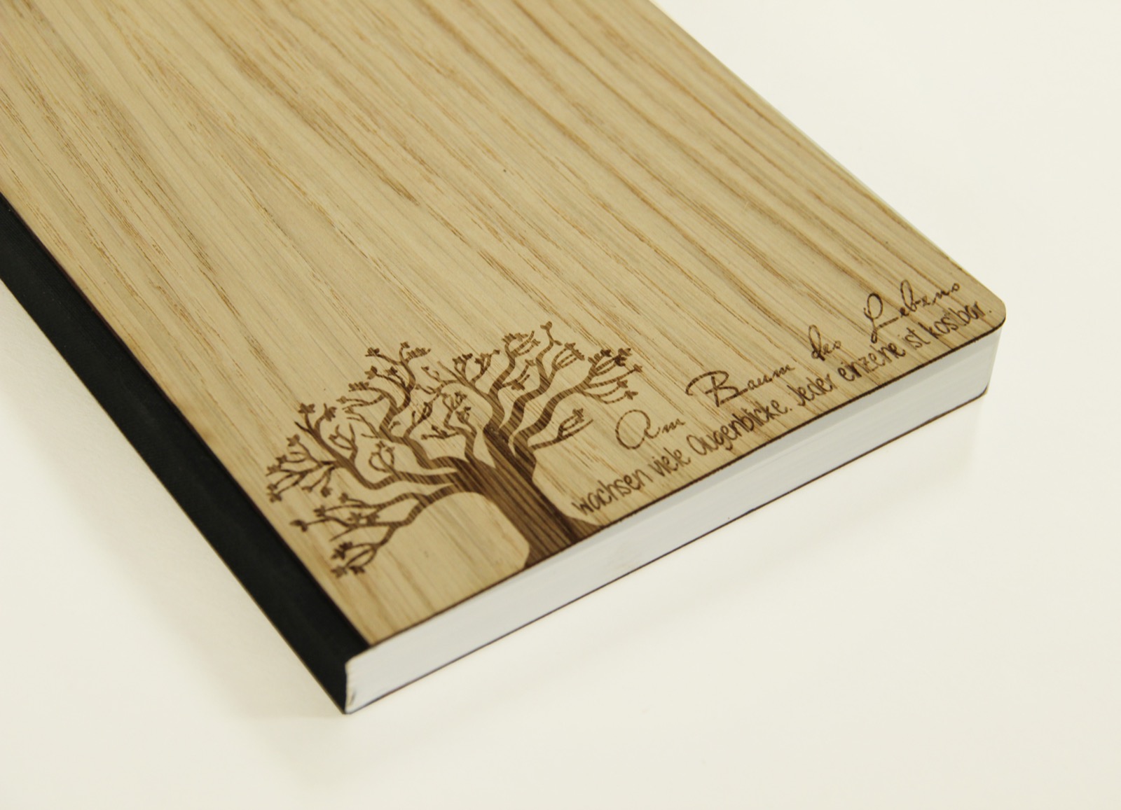 Holzgrusskarten - Notizbuch "Baum des Lebens" - Eiche